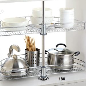 Mâm xoay góc nan tròn 180-270-360 inox 304-201 Eurogold