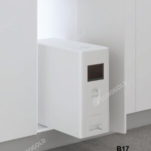 Thùng gạo âm tủ cánh mở màu trắng Eurogold B17/EGA300/B45