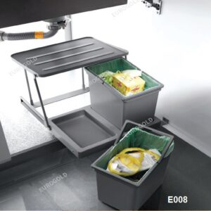 Thùng rác gắn dưới chậu rửa Eurogold E006/E008