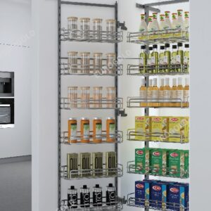 Tủ kho cánh mở 60 cao max 155cm 4 tầng inox 304 nan oval Eurogold EPV1445