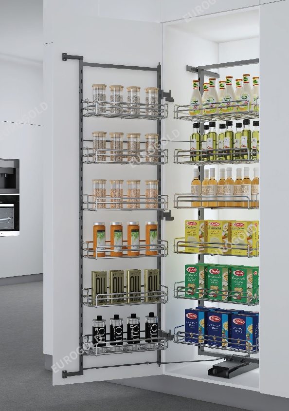 Tủ kho cánh mở 60 cao max 155cm 4 tầng inox 304 nan oval Eurogold EPV1445
