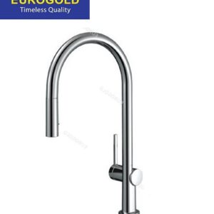 Vòi rửa chén nóng lạnh inox 304 bóng dây rút Eurogold EUF515CR