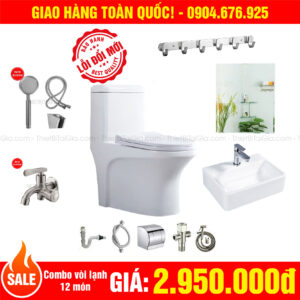 Combo trọn bộ thiết bị vệ sinh phòng tắm lạnh giá rẻ 01