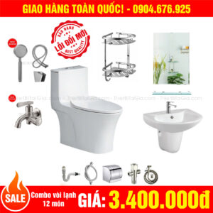 Combo trọn bộ thiết bị vệ sinh phòng tắm lạnh giá rẻ 02