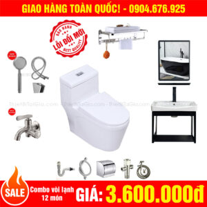 Combo trọn bộ thiết bị vệ sinh phòng tắm lạnh giá rẻ 03