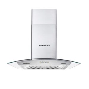 Máy hút mùi kính cong KT 70/90cm màu bạc Eurogold EUH02370/EUH02390