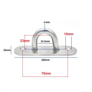 Móc treo quạt trần bê tông thạch cao inox 2 lỗ cho quạt Panasonic Mitsubishi
