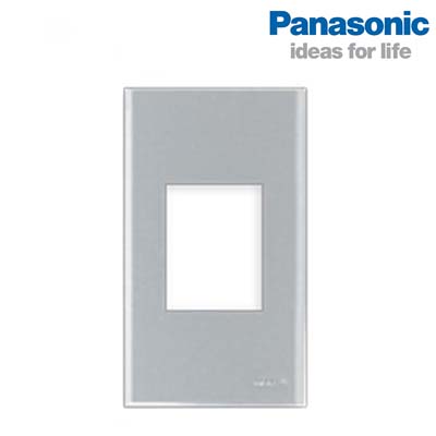 Mặt ổ cắm đơn 3 chấu màu trắng bạc ánh kim dòng Refina Panasonic WEV680290MW