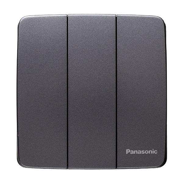 Mặt 3 công tắc C 2 chiều xám ánh kim dòng Minerva Panasonic WMT506MYH-VN