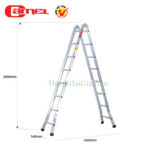 Thang nhôm chữ A gấp gọn 8 bậc cao 2m5 Camel CAM-A08