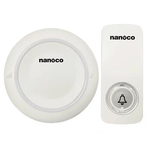Chuông cửa không dây không dùng pin màu trắng Nanoco ND153W