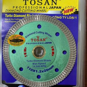 Lưỡi cắt gạch men bóng kiếng chống rung Tosan màu xanh 1 tấc