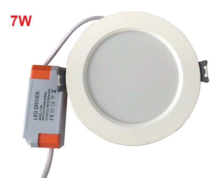 Đèn led âm trần 7W giá rẻ phi 100 lỗ khoét 70-85mm
