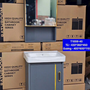 Tủ lavabo mini nhỏ gọn chất liệu nhựa KT 43x36x45cm T100840