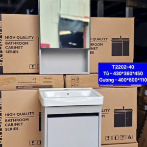 Tủ lavabo mini nhỏ gọn chất liệu nhựa KT 43x36x45cm T-220240