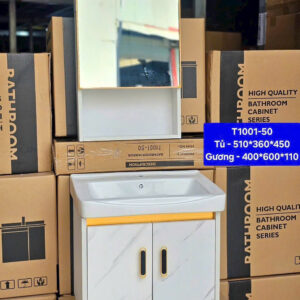 Tủ lavabo mini nhỏ gọn chất liệu nhựa KT 51x36x45cm T-1100150