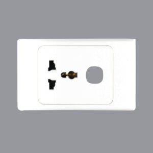 Mặt 1 Ổ cắm đơn 3 chấu 16A 1 lỗ công tắc MPE A20USMXN