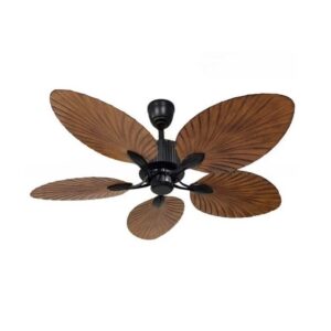 Quạt trần trang trí 5 cánh hình chiếc lá vân gỗ động cơ DC Nanoco NCFD5251