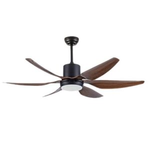 Quạt trần 6 cánh nanoco vân gỗ có đèn led ti 41-51cm NCF5462-PL