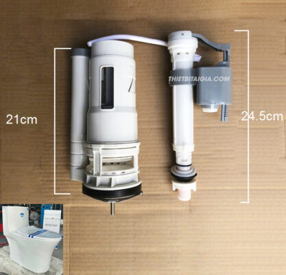 Bộ xả bồn cầu 1 khối 2 nút nhấn cao 21cm Arino 2268