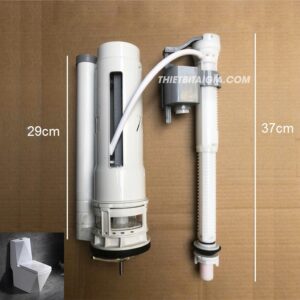 bộ xả bồn cầu 1 khối 2 nút nhấn loại cao 29cm Arino 2226