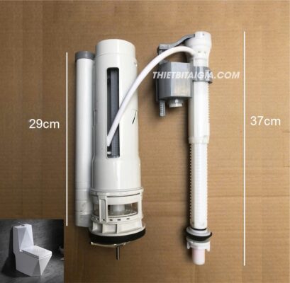 bộ xả bồn cầu 1 khối 2 nút nhấn loại cao 29cm Arino 2226