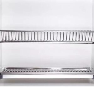 Kệ úp chén 2 tầng chữ V inox 304 cho tủ bếp trên Noris KT 665-765-865mm