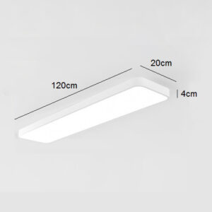 Đèn ốp trần vỏ nhôm màu đen trắng bo góc dài 120x20x4cm 48W KM