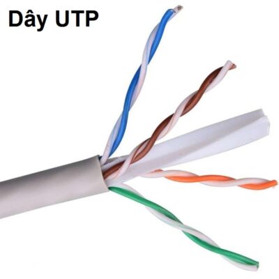Dây mạng Cat5e UTP 0.50mm 4 cặp 10% Cu 24 AWG Màu trắng nanoco NC5E-U10