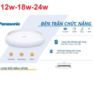 Đèn ốp trần phòng khách 3 chế độ Panasonic 12w-18w-24w HHGXQ143188-HHGXQ243188-HHGXQ243288