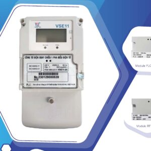 Đồng hồ Công tơ điện tử Vinasino 1 pha 1 giá loại 20(80)A,220V, CCX:1 VSE11-20