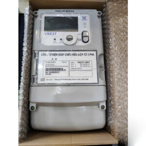 Đồng hồ công tơ điện tử Vinasino 3 pha 1 biểu giá trực tiếp loại 10(100)A 230/400V CCX:1 VSE3T-10W1