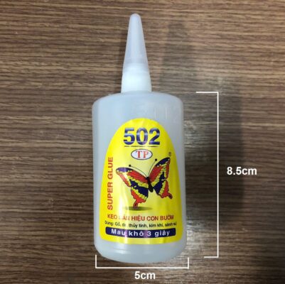 Keo 502 chai lớn chai nhỏ hiệu con bướm TP Super Glue