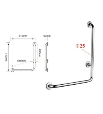 Thanh tay vịn inox nhà vệ sinh cho người già người khuyết tật NORIS TV01