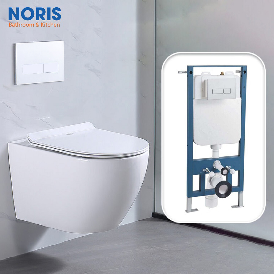 Bồn cầu treo két nước âm tường NORIS BC-G02T