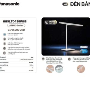 Đèn để bàn học bàn làm việc Panasonic 14W cắm điện vàng nắng 4000K HHGLT0435W88