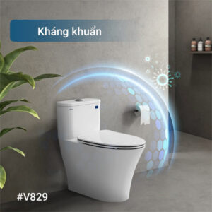 Bồn cầu 1 khối Viglacera V829 kèm vòi xịt VG826