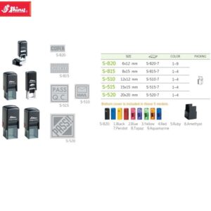 Dấu vuông nhỏ Shiny size 12x6-15x8-12x12-15x15-20x20mm S-820 S-815 S-510 S-525 S-520