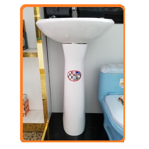 Bộ lavabo treo tường kèm chân đứng che Minh Long KT 40×35 50x42cm