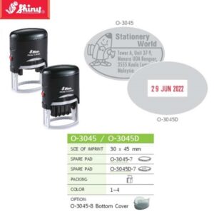 Dấu hình Oval Shiny có ngày tháng Kích thước 45x30mm O-3045 - O-3045D