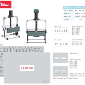 Dấu Shiny khung kim loại Heavy Metal KT 90x60mm HM-6014 HM-6114 HM-61146 HM-61148