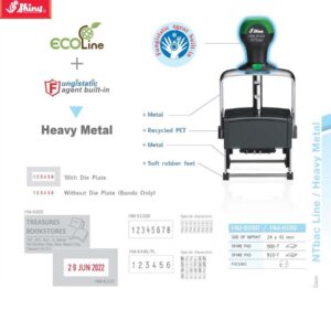 Dấu Shiny khung kim loại Heavy Metal KT 41x24mm HM-6000 HM-6100 HM-61008 HM-6446PL