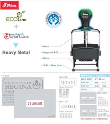 Dấu Shiny khung kim loại Heavy Metal KT 68x47mm HM-6008 HM-6108 HM-61806 HM-61808