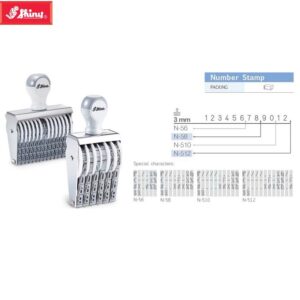 Dấu loại xoay chấm mực size 3mm 6-8-10-12 số Shiny N-56 N-58 N-510 N-512