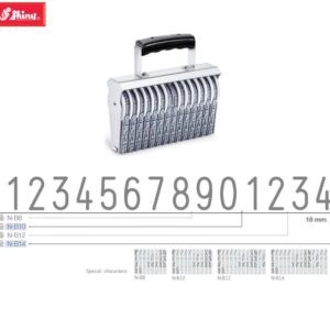 Dấu loại xoay chấm mực size lớn 18mm 8-10-12-14 số Shiny N-B8 N-B10 N-B12 N-B14