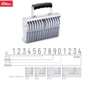 Dấu loại xoay chấm mực size 9mm 6-8-10-14 số Shiny N-16 N-18 N-110 N-114