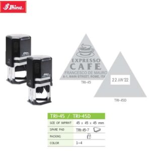 Dấu hình tam giác Shiny có ngày tháng Kích thước 45mm TRI-45 - TRI-45D