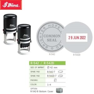 Dấu tròn Shiny kèm ngày tháng phi 42mm R-542 - R-542D