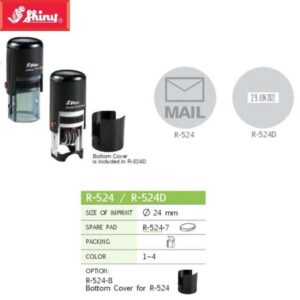 Dấu tròn Shiny kèm ngày tháng phi 24mm R-524 - R-524D